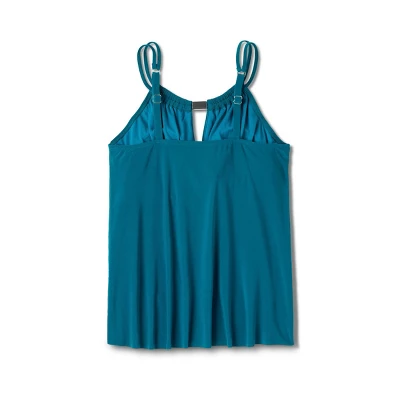 Women's UPF 50 High Neck Keyhole Tankini Top - Aqua Green® - Image 10