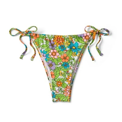 Women's Side-Tie Adjustable Coverage Ultra High Leg Bikini Bottom - Wild Fable⢠Floral Print - Image 5