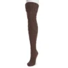 MUK LUKS Women's Chunky Cable Over The Knee Socks