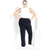 Women's Plus Size Supima® Active Pant Navy - Petite | AVENUE