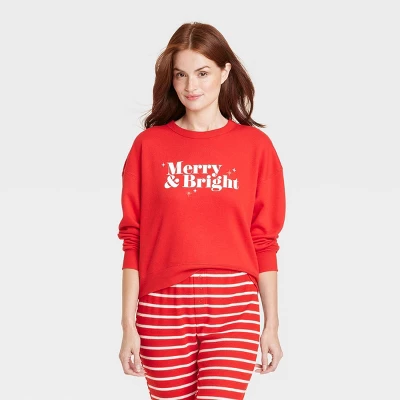 Women's Merry & Bright Matching Family Sweatshirt - Wondershop™ Red - Image 3