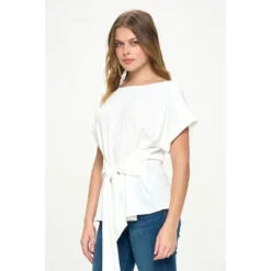 WEST K Women's Bailey Tie Front Doman Blouse