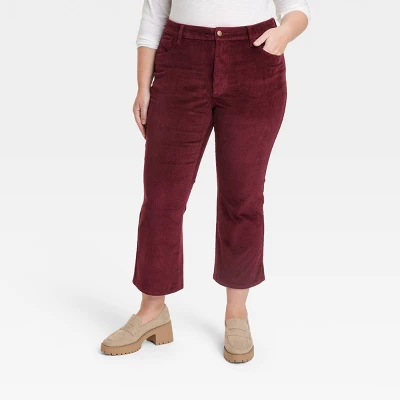 Women's High-Rise Corduroy Bootcut Jeans - Universal Thread™ Burgundy - Image 4