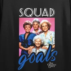 Golden Girls Squad Goals Women's Black Crop T-shirt