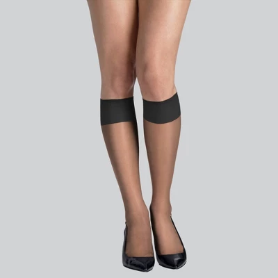 Hanes Silk Reflection Women's Sheer Toe 6pk Knee Highs One Size - Image 2
