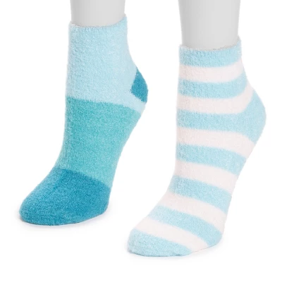 MUK LUKS Women's 2 Pair Pack Aloe Crew Socks - Image 3