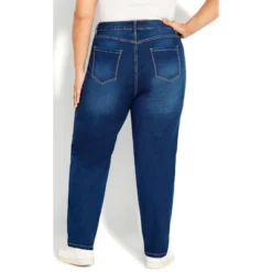 Women's Plus Size Butter Denim Straight Leg Jean Mid Wash - Petite | AVENUE