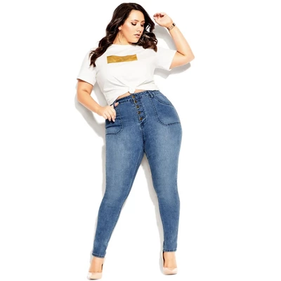 Women's Plus Size Harley Strut It Out Jean - Light Wash | CITY CHIC - Image 4
