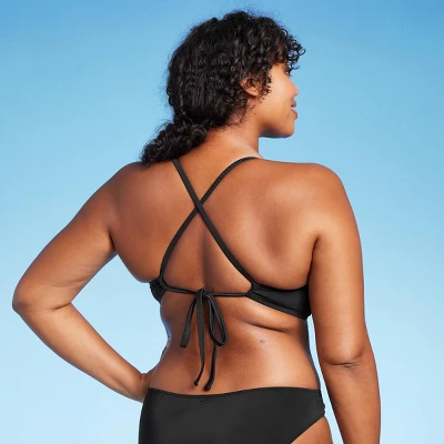 Women's Ribbed Longline V-Wire Bikini Top - Shade & Shore™ - Image 4