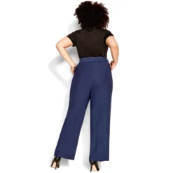 Women's Plus Size Perfect Suit Pant - Navy| CITY CHIC