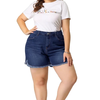 Agnes Orinda Women's Plus Size Denim Shorts Ripped Stretched Distressed Jean Shorts - Image 6