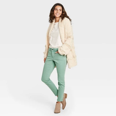 Women's Mid-Rise Skinny Stretch Ankle Jeans - Universal Thread™ Green - Image 2