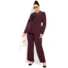 Women's Plus Size Elegance Jacket - Oxblood | CITY CHIC