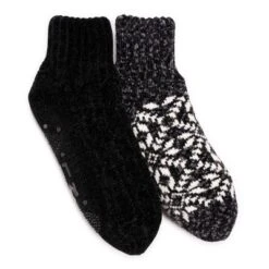 MUK LUKS Women's 2 Pack Chenille Cabin Socks