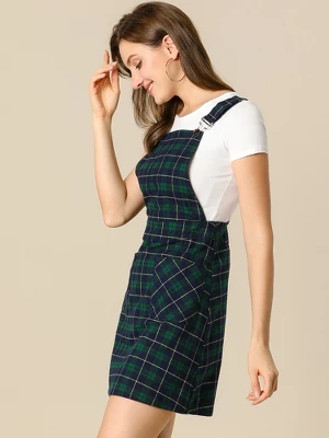 Allegra K Women's Causal Adjustable Strap Above Knee Suspender Skirts - Image 3