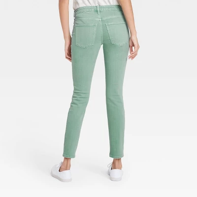 Women's Mid-Rise Skinny Stretch Ankle Jeans - Universal Thread™ Green
