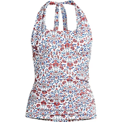 Lands' End Women's Chlorine Resistant Square Neck Halter Tankini Swimsuit Top - Image 7
