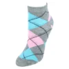 CTM Women's Argyle Low Cut Socks (6 Pair Pack)