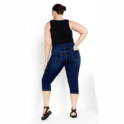 Women's Plus Size DENIM PO CROP JEGGING | AVENUE