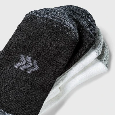 Women's Cushioned 10pk Ankle Athletic Socks - All In Motion™ White/Black 4-10 - Image 2