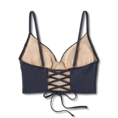 Women's Longline Underwire Bikini Top - Shade & Shore™ Gray - Image 6