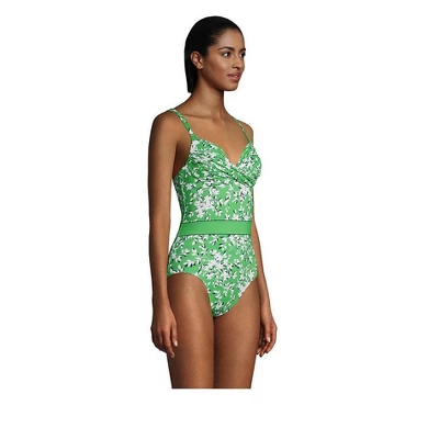 Lands' End Draper James X Lands' End Women's Tummy Control Chlorine Resistant Wrap One Piece Swimsuit - Image 2