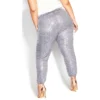 Women's Plus Size Let's Party Pant - Metal | CITY CHIC