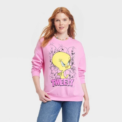 Looney Tunes Women's Tweety Cozy Graphic Sweatshirt - Pink - Image 3