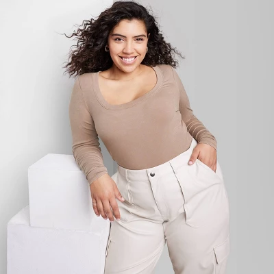 Women's Long Sleeve Scoop Neck T-Shirt - Wild Fable™ - Image 4