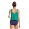 Lands' End Women's Chlorine Resistant V-neck One Piece Fauxkini Swimsuit Faux Tankini Top