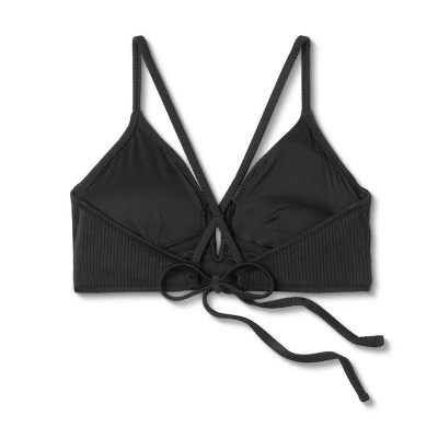Women's Ribbed Longline V-Wire Bikini Top - Shade & Shore™ - Image 6