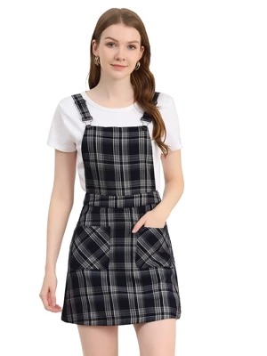 Allegra K Women's Causal Adjustable Strap Above Knee Suspender Skirts - Image 14