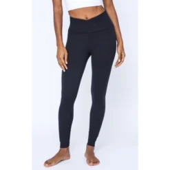 90 Degree By Reflex Carbon Interlink High Waist Crossover Ankle Legging