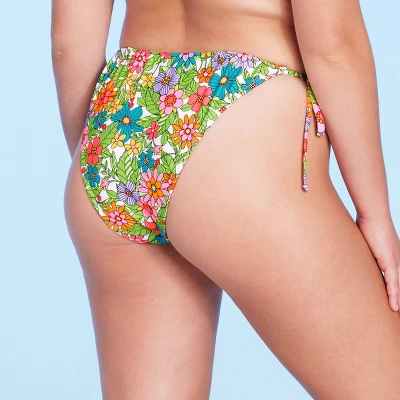 Women's Side-Tie Adjustable Coverage Ultra High Leg Bikini Bottom - Wild Fable⢠Floral Print - Image 4