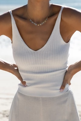 Petal And Pup Womens Gemma V Neck Tank Top