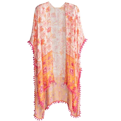 Shiraleah Pink And Orange Floral Cover Up