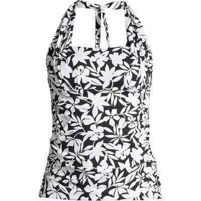 Lands' End Women's Chlorine Resistant Square Neck Halter Tankini Swimsuit Top - Image 4