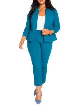 ELOQUII Women’s Plus Size Tall The Ultimate Stretch Suit Pintuck Pant