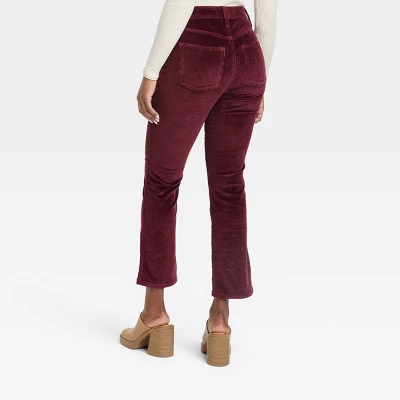 Women's High-Rise Corduroy Bootcut Jeans - Universal Thread™ Burgundy