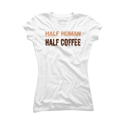 Junior's Design By Humans Funny Halloween Costume For Coffee Addicts By TeeShirtMadness T-Shirt - Image 4