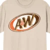 A&W Vintage Logo Women's Natural T-Shirt