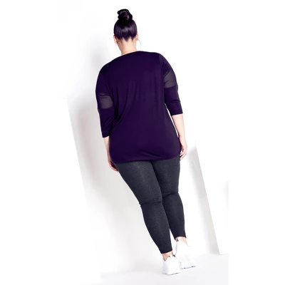 Women's Plus Size Supima® High Rise Legging Charcoal - Tall | AVENUE LEISURE