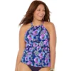 Swimsuits For All Women’s Plus Size High Neck Tankini Top