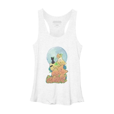 Women's Design By Humans Cat Pumpkin Pile By AwkwardDragon Racerback Tank Top - Image 8
