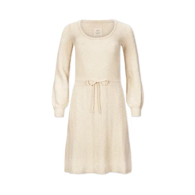 Hope & Henry Womens' Long Balloon Sleeve Scoop Neck Sweater Dress - Image 4