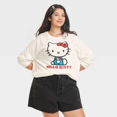 Women's Hello Kitty Cozy Graphic Sweatshirt - White - Image 4