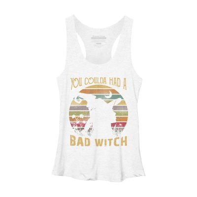 Women's Design By Humans Halloween Funny You Coulda Had Bad Witch By Ering Racerback Tank Top - Image 8