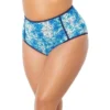 Swimsuits For All Women’s Plus Size Crochet High Waist Piped Swim Brief