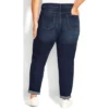 Women's Plus Size Girlfriend Rip Jean Dark Wash - Average | AVENUE