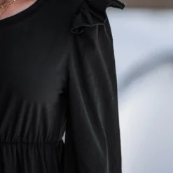 Women's Ruffled Long Sleeve Mini Dress - Cupshe